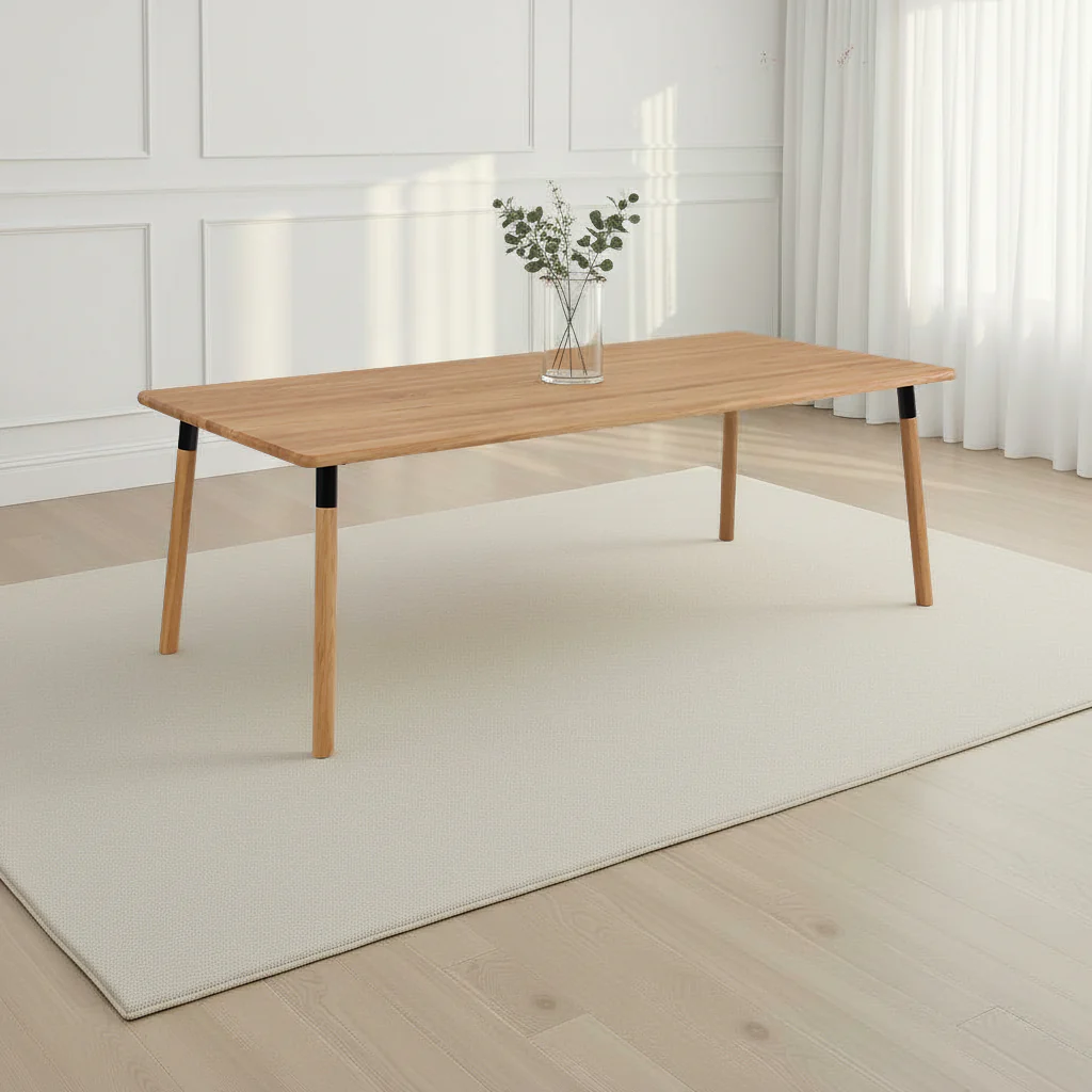 Lakeus ruokapöytä 95x180 cm, lakattu tammi