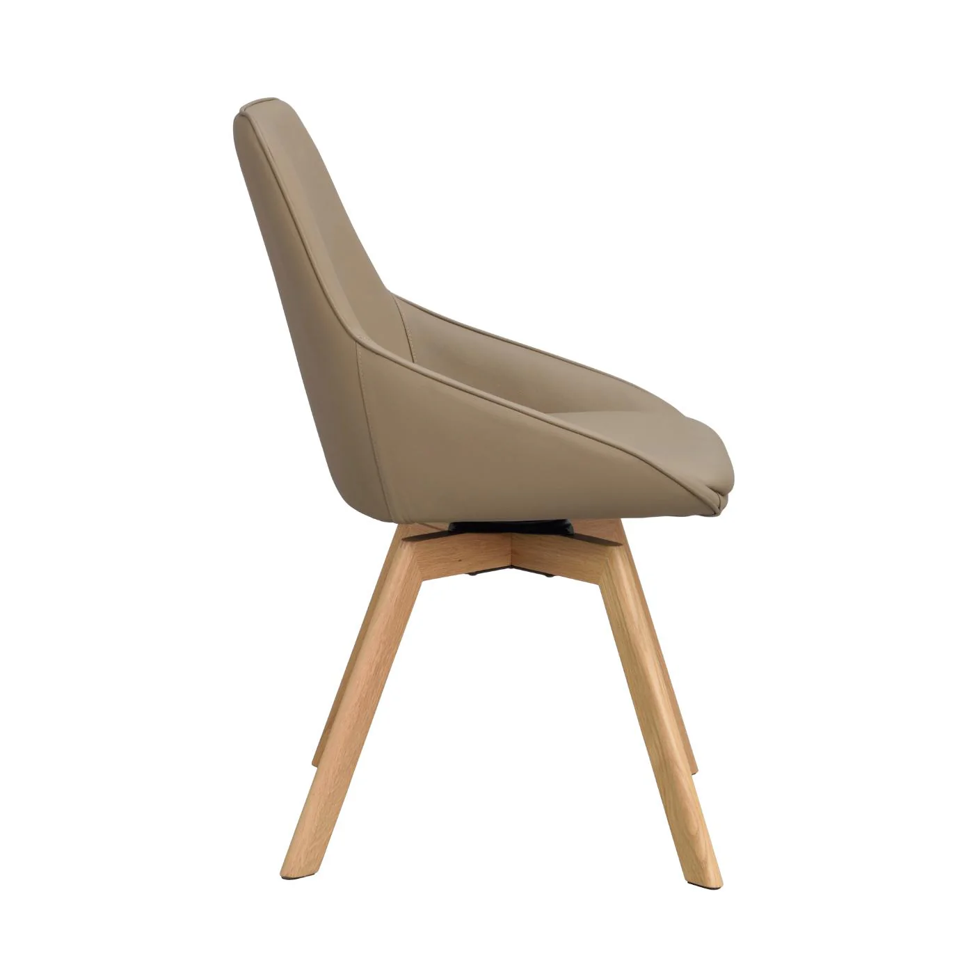 Alison tuoli lakattu tammijalka / beige nahka - Image 3