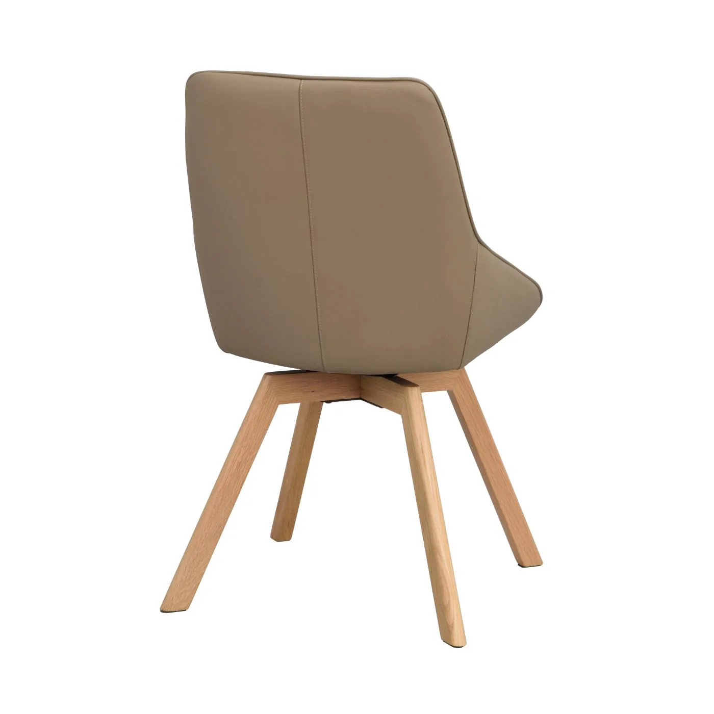 Alison tuoli lakattu tammijalka / beige nahka - Image 4