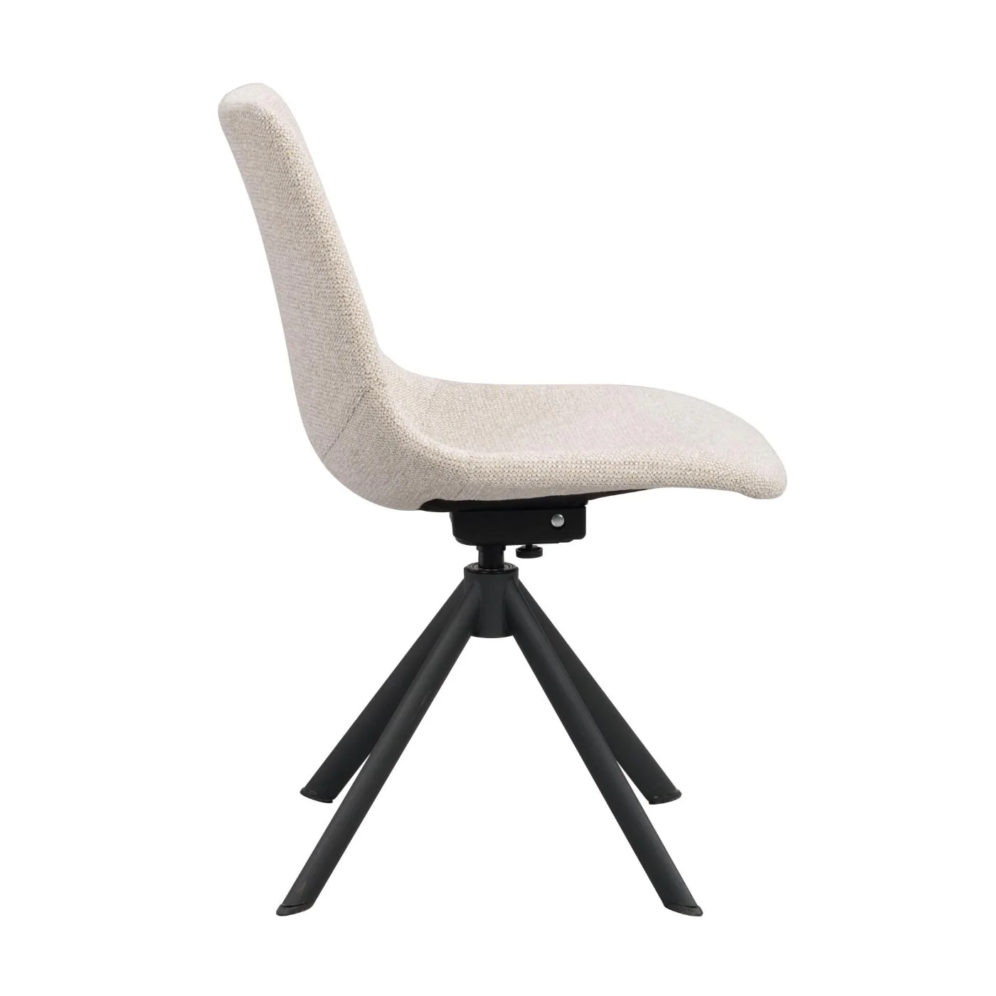 Dunmore tuoli musta metallijalka / vaalea beige kangas - Image 3